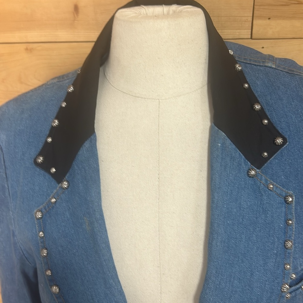 EUC Vintage 90s Hairston Roberson ROPA denim jacket blazer rodeo NFR rockies 12 - Picture 3 of 13